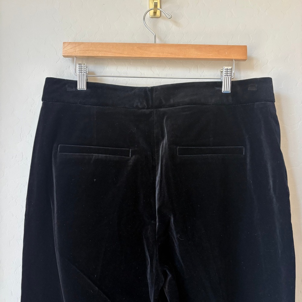 NWT ME+EM Trousers Italian Velvet Slim Crop Trouser Pants Black Size 10 - Picture 10 of 10